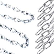 Corrente Elo Curto 5 Mts Soldada Galvanizada 3 Mm Portão Corrente Elo Curto 5 Mts Soldada Galvanizada 3 Mm Portão