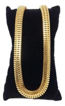 Corrente Elo Lacraia 10mm Feminina Banhado a Ouro Corrente Elo Lacraia 10mm Feminina Banhado a Ouro