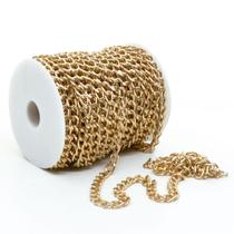 Corrente Em Alumínio 12mm Ouro - 25 Metros