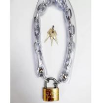 Corrente Encapada 5mmx60cm C/cadeado 50mm Bike,moto,portão Corrente Encapada 5mmx60cm C/cadeado 50mm Bike,moto,portão