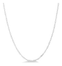 Corrente Estilo Singapura Torcida Feminina 45cm com Prata Corrente Estilo Singapura Torcida Feminina 45cm com Prata
