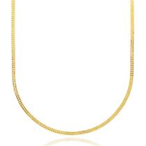 Corrente Estilosa de Ouro 18K Colar Masculino 2,2mm Banhado