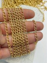 Corrente Extensora Alongadora de Arame de Alumínio 1,00mm - Ouro - 1 Metro