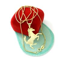 Corrente Feminina 40/45cm 1mm Cavalo Folheada Ouro 18k CR173 Corrente Feminina 40/45cm 1mm Cavalo Folheada Ouro 18k CR173