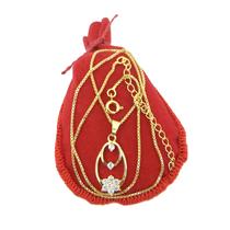 Corrente Feminina 40/45cm 1mm Zirconia Folheado Ouro CR569 Corrente Feminina 40/45cm 1mm Zirconia Folheado Ouro CR569