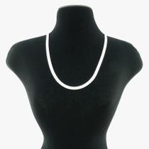 Corrente Feminina 40/45cm 3mm Largura Folheada Prata CR327
