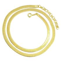 Corrente Feminina 40/45Cm 4Mm Largura Folheada Ouro Cr587