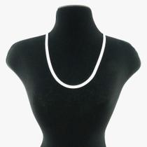 Corrente Feminina 40/45cm 4mm Largura Folheada Prata CR343
