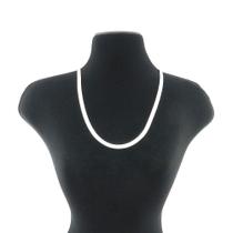 Corrente Feminina 40/45Cm 4Mm Largura Folheada Prata Cr583