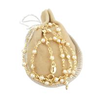 Corrente Feminina 40/45cm 4mm Perola Folheada Ouro 18k CR557