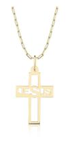 Corrente Feminina 45 Cm Jesus Cristo Ouro 10k P113