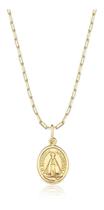 Corrente Feminina 45 Cm Medalha Nossa Senhora Ouro 10k P21 Corrente Feminina 45 Cm Medalha Nossa Senhora Ouro 10k P21