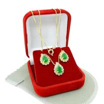 Corrente Feminina 45Cm 0.8Mm + Brinco Folheado Ouro Cj110A