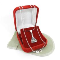 Corrente Feminina 45cm 1mm N. S. Aparecida Folheada Prata CR835 Corrente Feminina 45cm 1mm N. S. Aparecida Folheada Prata CR835