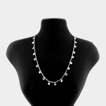 Corrente Feminina 45cm 1mm Zircônia Banhada Prata CR866