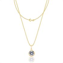 Corrente Feminina 45cm Ouro 18k + Pingente BRANCO Corrente Feminina 45cm Ouro 18k + Pingente BRANCO