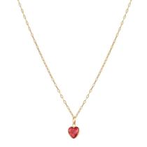 Corrente Feminina Americana 50cm Pingente Coração Ouro 18k