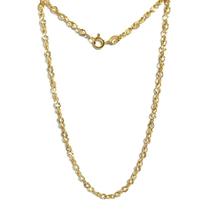 Corrente Feminina de Ouro 18k 45cm Meia Corda Cordão Colar Gargantilha Elo Trabalhado Corrente Feminina de Ouro 18k 45cm Meia Corda Cordão Colar Gargantilha Elo Trabalhado