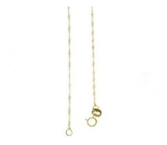 Corrente Feminina Delicada Elo Singapura Em Ouro 18k J23966