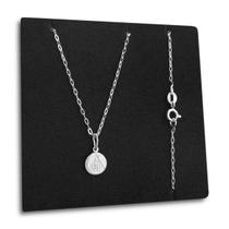 Corrente Feminina e Pingente Nossa Senhora Aparecida Prata 925 Legítima Maciça Original Italiana 45cm