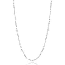 Corrente Feminina Elo Alongado 1,9mm 45cm Folheado Prata 1000