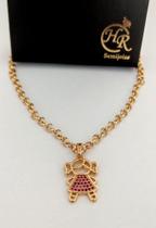 Corrente feminina elo portuguesa com Ping menina