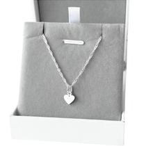 Corrente Feminina em Prata 925 Singapura 45cm com Pingente Coração Liso Corrente Feminina em Prata 925 Singapura 45cm com Pingente Coração Liso