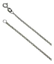 Corrente Feminina Maciça 40cm 1,40mm Bismark Ouro Branco 18k