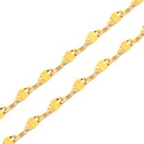 Corrente Feminina Maciça Colar Cordão Coffee Em Ouro 18k