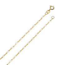 Corrente Feminina Maciça Elos Tijolinho Em Ouro 18k 1,20mm