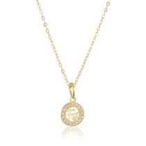 Corrente Feminina Maciça + Pingente Religioso Fé Ouro 18k