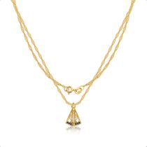 Corrente Feminina Ouro 18k 45cm + Pingente N S Aparecida Corrente Feminina Ouro 18k 45cm + Pingente N S Aparecida