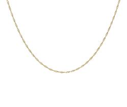 Corrente feminina ouro 18k 750 elo singapura torcida 44cm