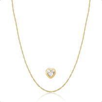 Corrente Feminina Ouro 18k Com Coração Corrente Feminina Ouro 18k Com Coração