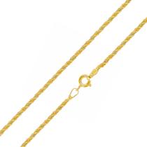 Corrente Feminina Ouro 18k Corda Cordão Baiano 3 Cores 50cm CO-256-50T