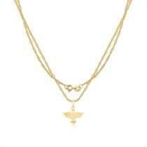 Corrente Feminina Ouro 18k + Pingente Divino Espirito Santo