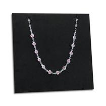Corrente Feminina Pedra Zircônia Rosa Coração de Prata 925 Corrente Feminina Pedra Zircônia Rosa Coração de Prata 925