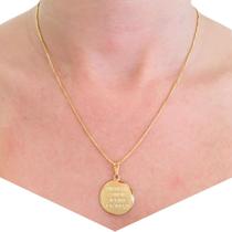 Corrente Feminina Pingente Entrego Confio Aceito Agradeço Banhado a Ouro 18k Corrente Feminina Pingente Entrego Confio Aceito Agradeço Banhado a Ouro 18k