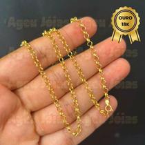 Corrente Feminina Portuguesa Ouro 18k 45cm 3,50mm Elo Português Corrente Feminina Portuguesa Ouro 18k 45cm 3,50mm Elo Português