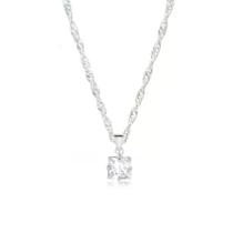 Corrente Feminina Prata 925 Singapura Com Ponto Luz