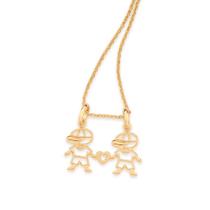 Corrente Feminina Rommanel Banhado a Ouro Filhos