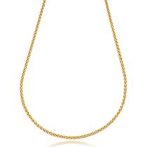 Corrente Feminina Trama Italiana 45cm Folheado Ouro 18k