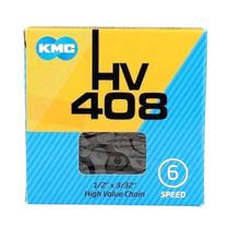 Corrente fina kmc n/index hv408 6/7v 116 links cinza/marrom