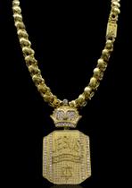 Corrente Friso 12mm Moeda antiga+ pingente Jesus Cristo Corrente Friso 12mm Moeda antiga+ pingente Jesus Cristo