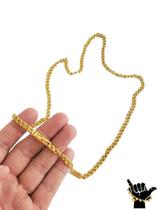 Corrente Friso 5Mm - Banhada A Ouro 18K Corrente Friso 5Mm - Banhada A Ouro 18K