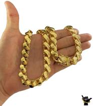 Corrente Friso S Fecho Especial - Banhada a ouro 18k