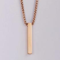 Corrente Gargantilha Barrinha 4 Cores Personalizado A Laser Corrente Gargantilha Barrinha 4 Cores Personalizado A Laser