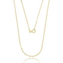 Corrente Gargantilha Colar Coffee 45cm Feminina Ouro 18k 750