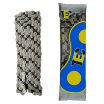 Corrente Grossa Bike Cinza Prata 114 Elos 1/2 x 1/8 Bicicleta