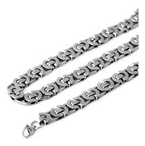 Corrente Grossa Colar Bali Masculino Bizantino Aço inox Cirúrgico 60 cm Corrente Grossa Colar Bali Masculino Bizantino Aço inox Cirúrgico 60 cm